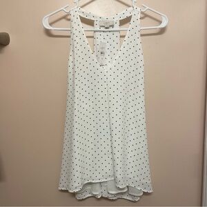 LOFT White Top with Black Dots